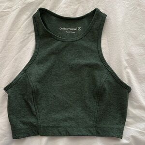 Outdoor Voices Forest Green Athletic Crop